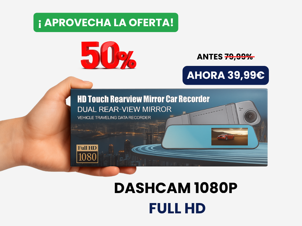 Dashcam con camara de marcha atras 1080p